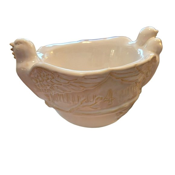 Pottery Barn Four Calling Birds Serving Bowl Twelve Days of Christmas NIB DH548 - Picture 3 of 9